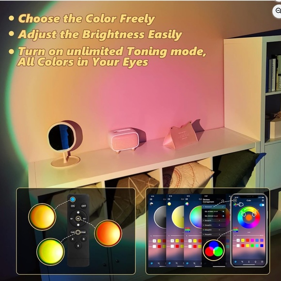 Sunset Lamp Projection with Remote Control - Picture 4 of 10